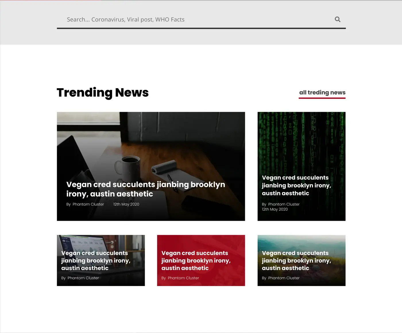 Trending News Section