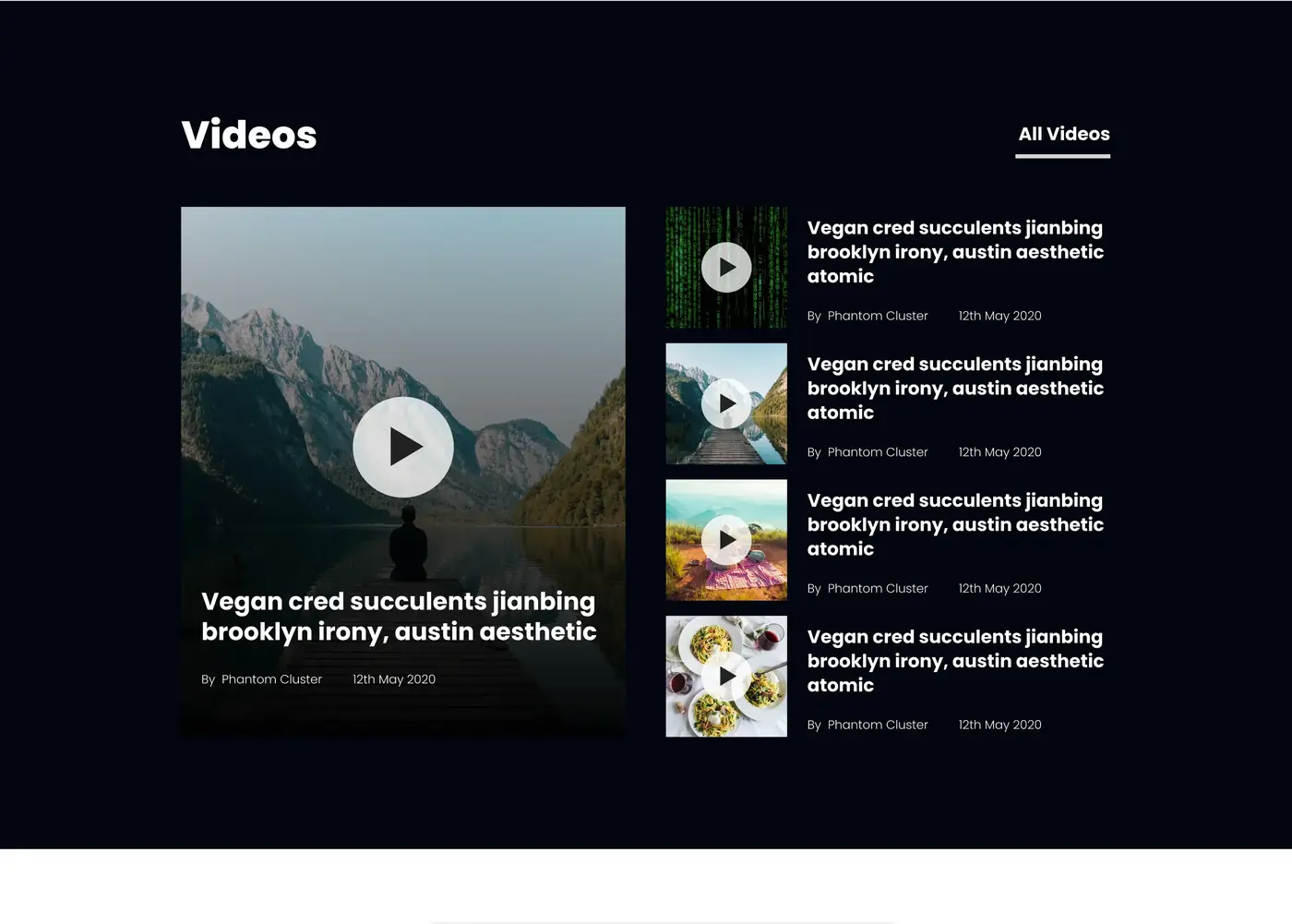 Videos Section