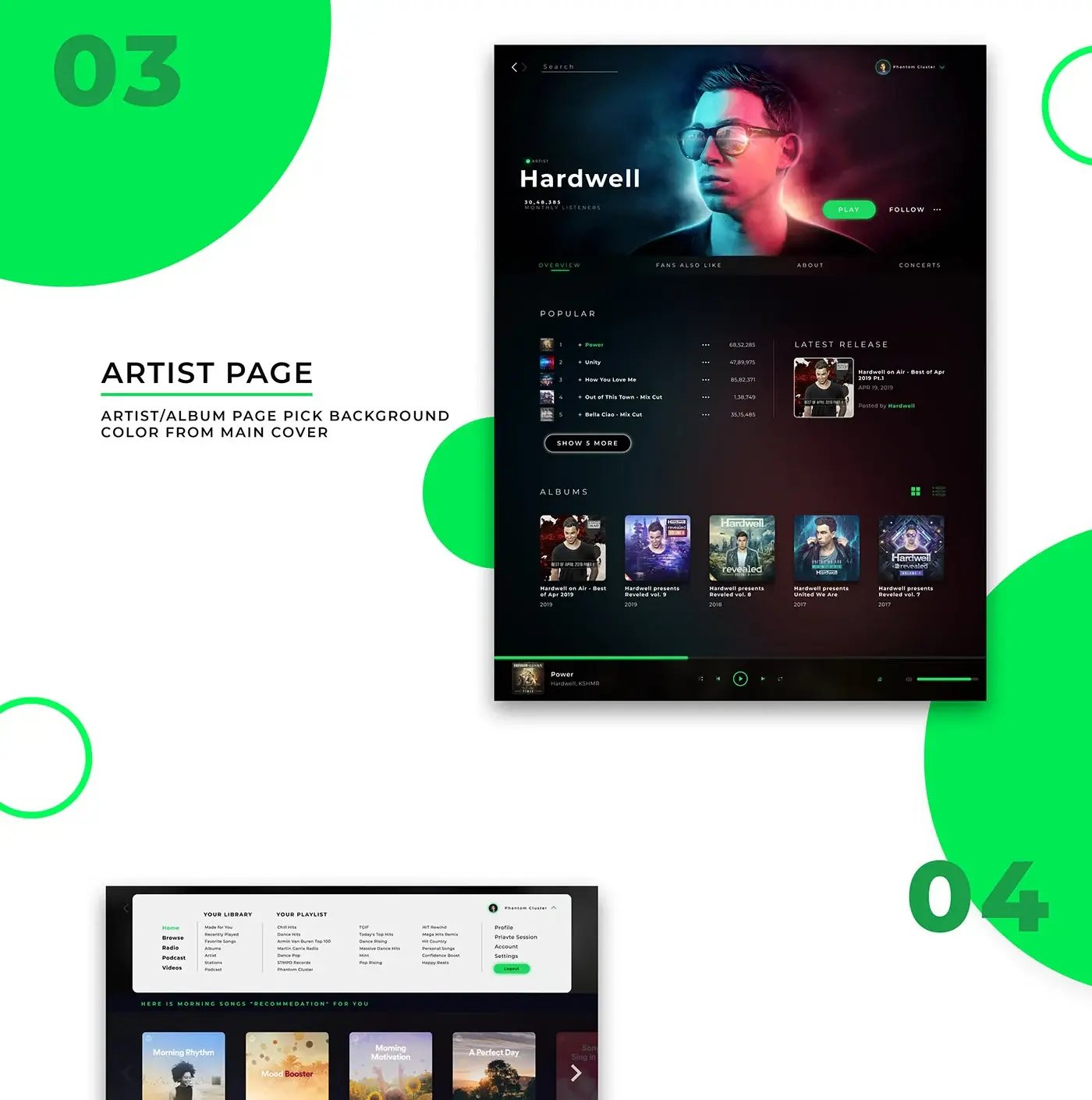 Spotify Redesign — Artist Screen