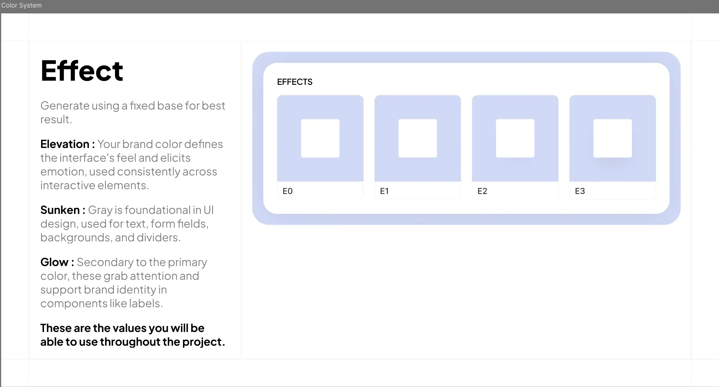 Motion and effect details
