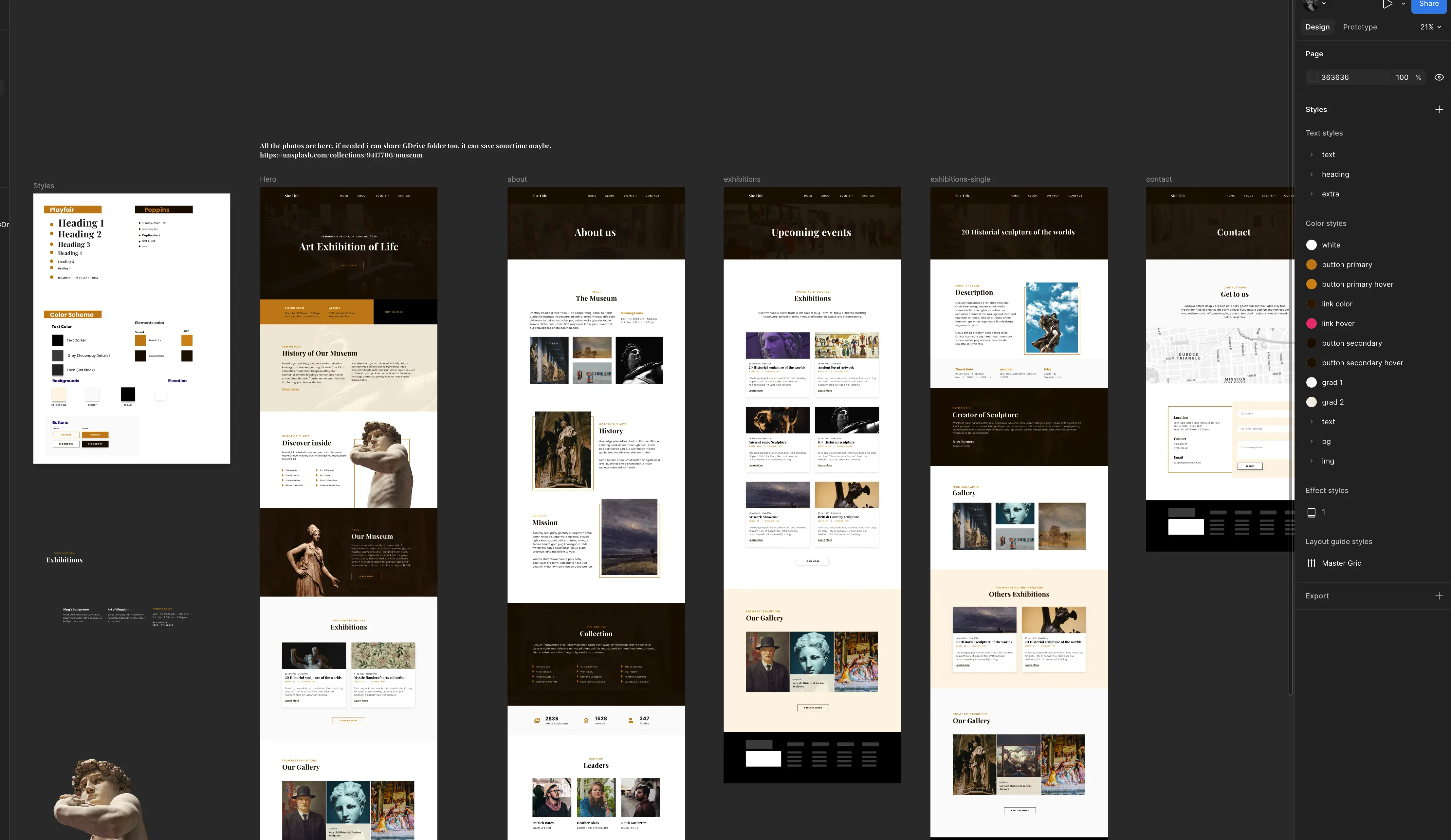 Museum template — Figma Source