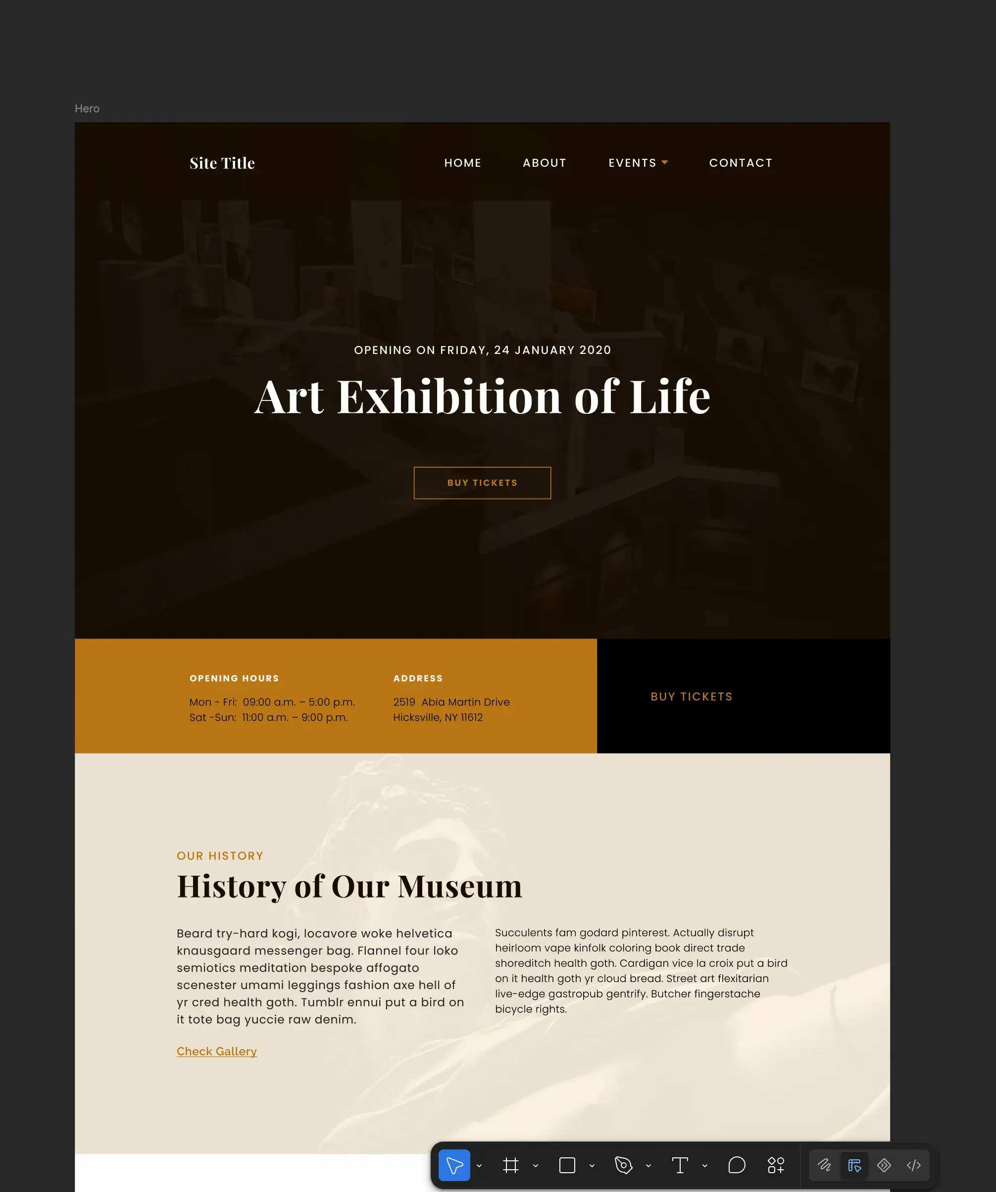 Museum template — View 1