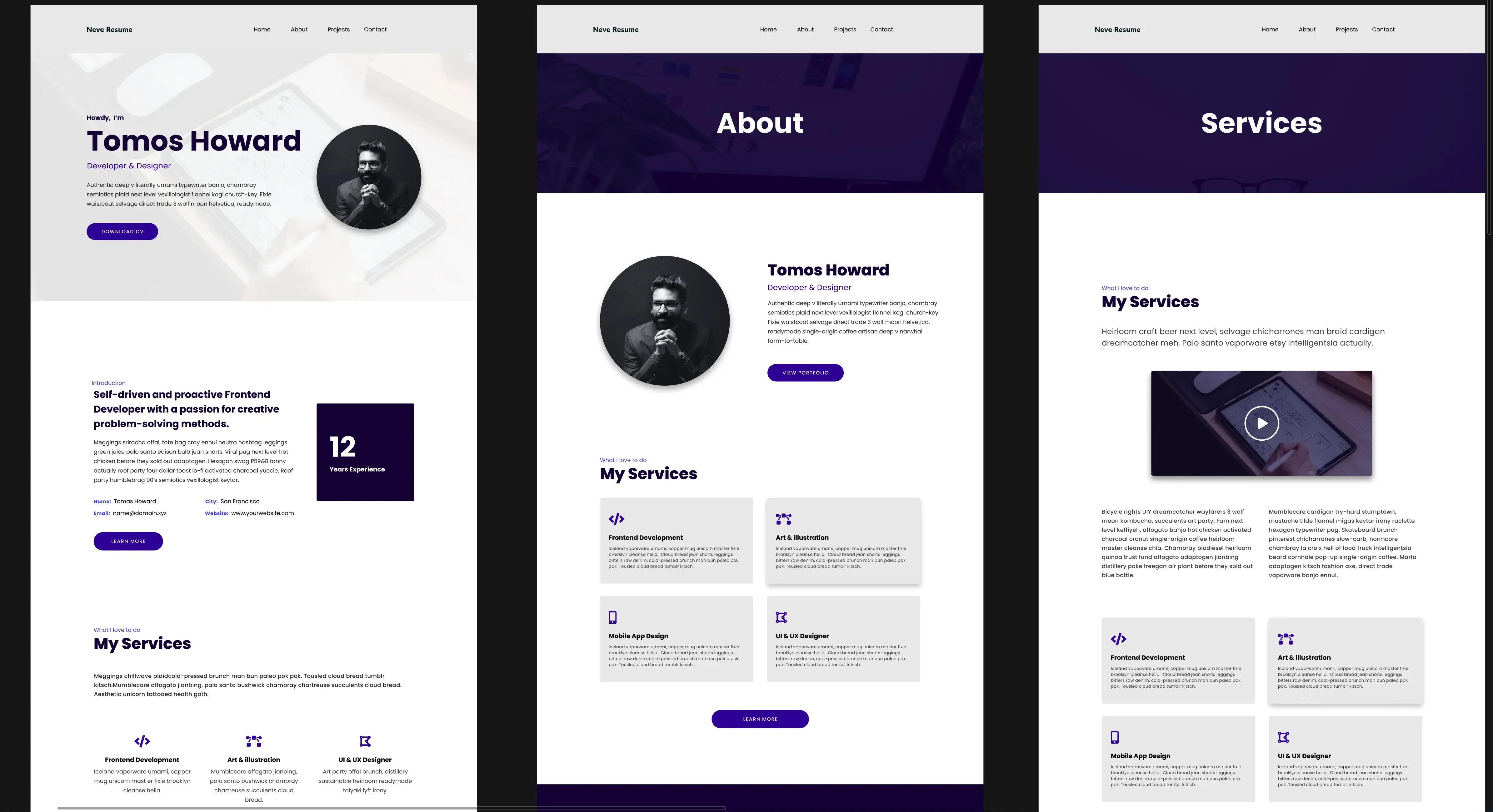 Resume template — page 1