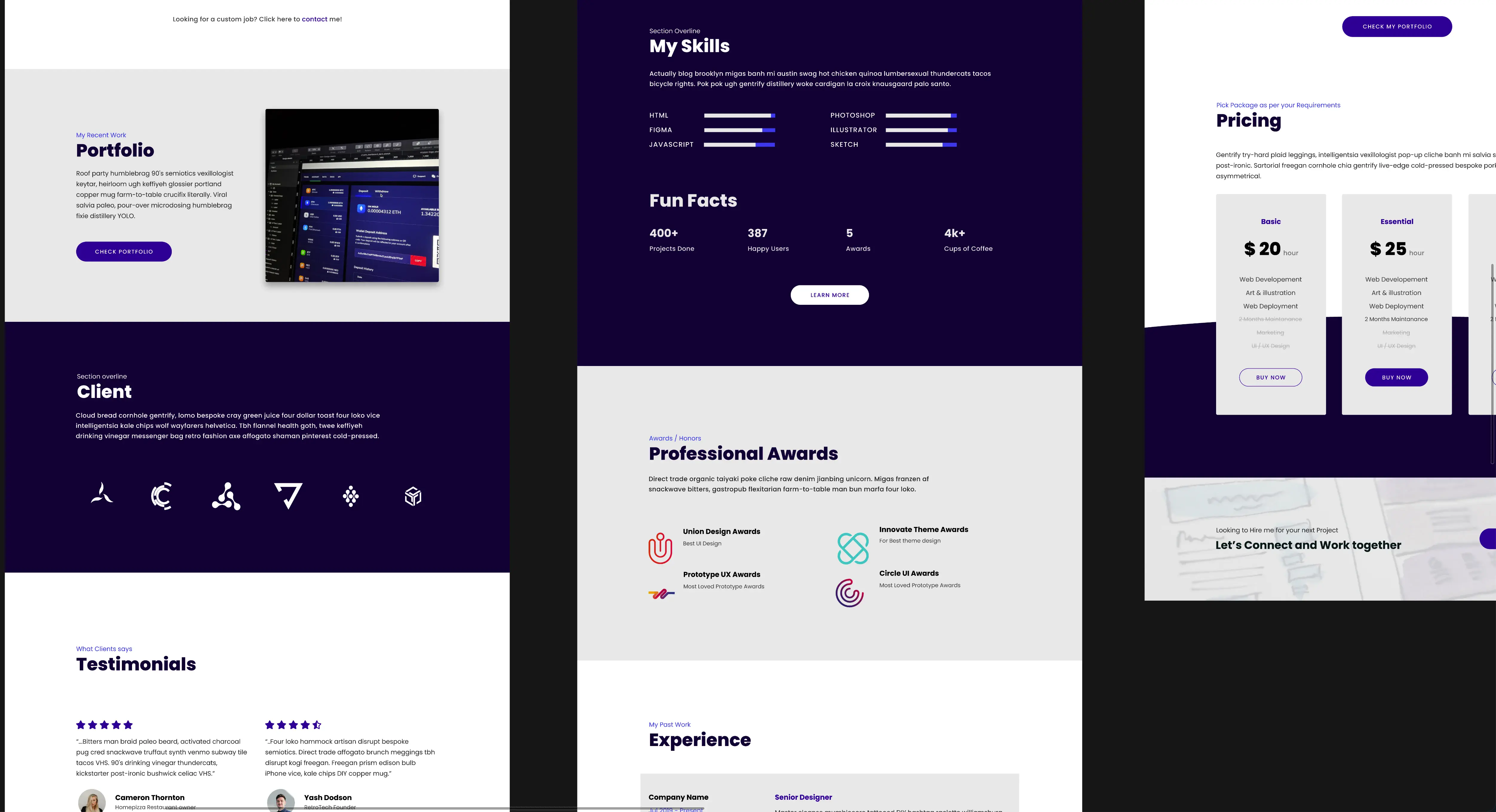 Resume template — page 2